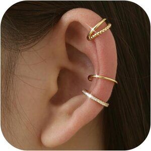 STYLE-A-GOLD Plated Non Pierced Adjustable Fake Ear Cuff Earrings for Women